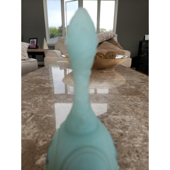 Fenton, Light Blue Satin Glass Bell, Handpainted And Signed By Artist, 6 1/2" - Picture 3 of 4